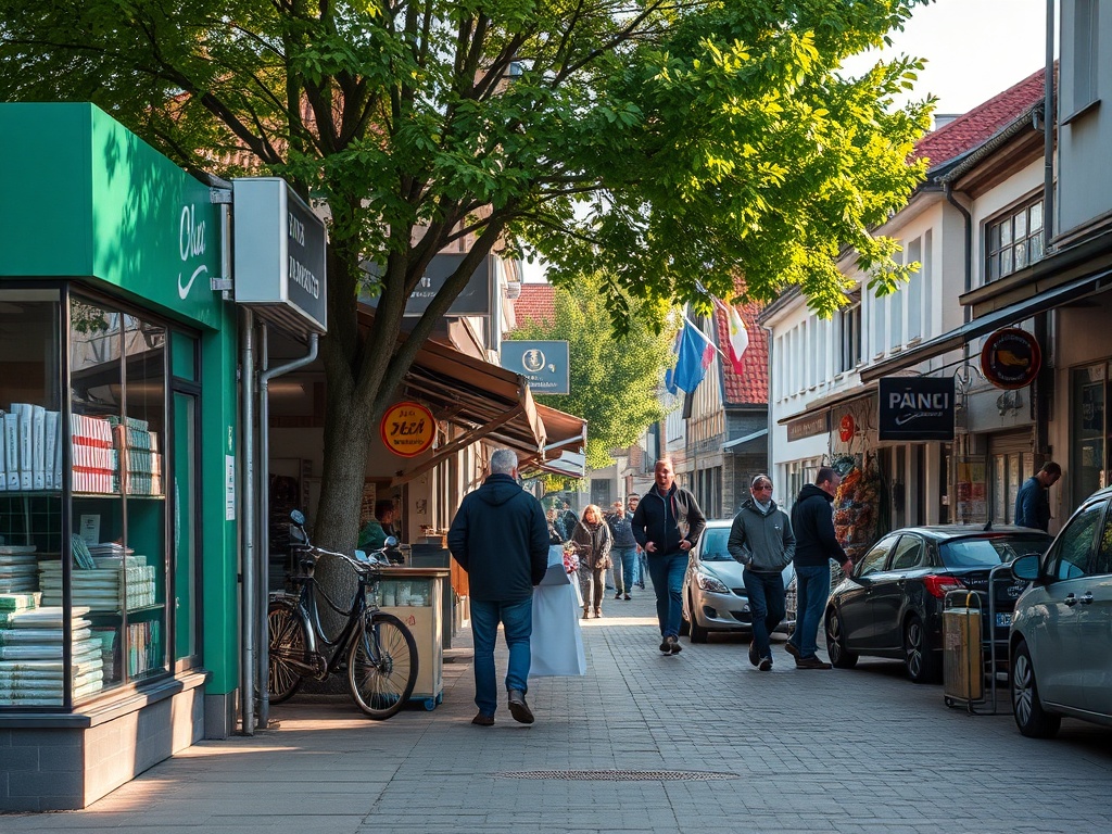 Znak informacyjny Urzędu Miasta Rzeszowa z informacją o niedostępności Punktów Obsługi Mieszkańców w galeriach handlowych.