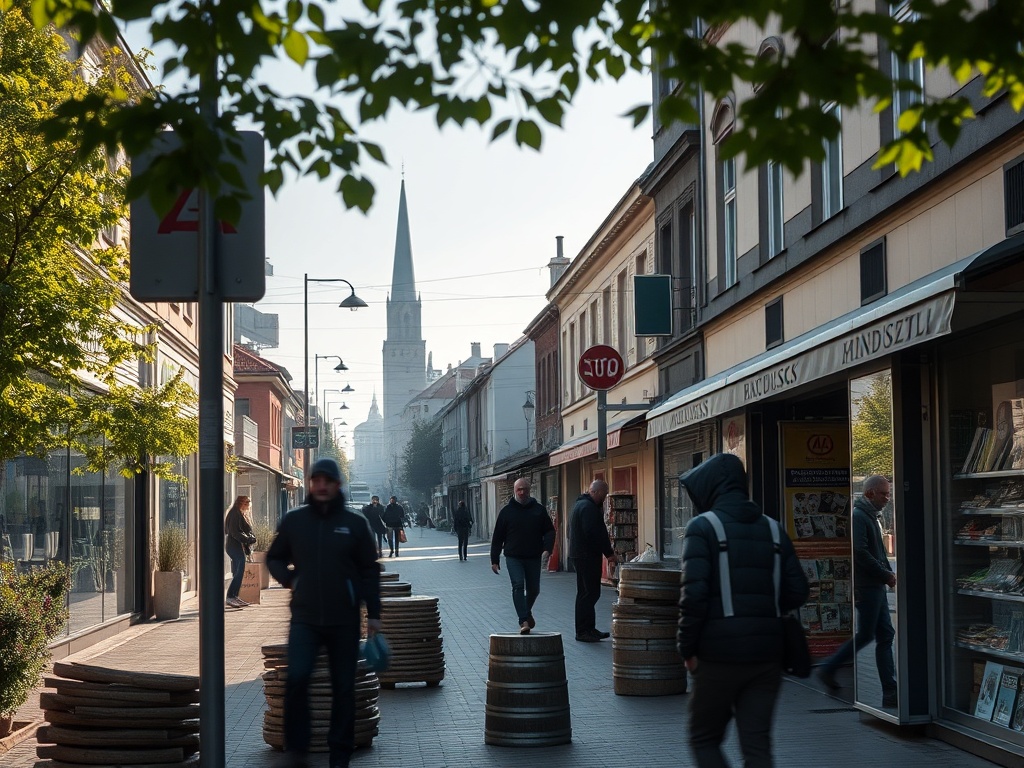 Mapa Rzeszowa z ikonami symbolizującymi inwestycje Funduszy Europejskich