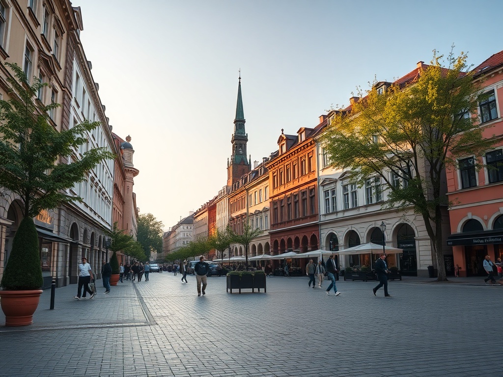 Ilustracja przedstawiająca połączenie elementów sportowych i kulturalnych w Rzeszowie, np. boisko do piłki ręcznej i stos książek.