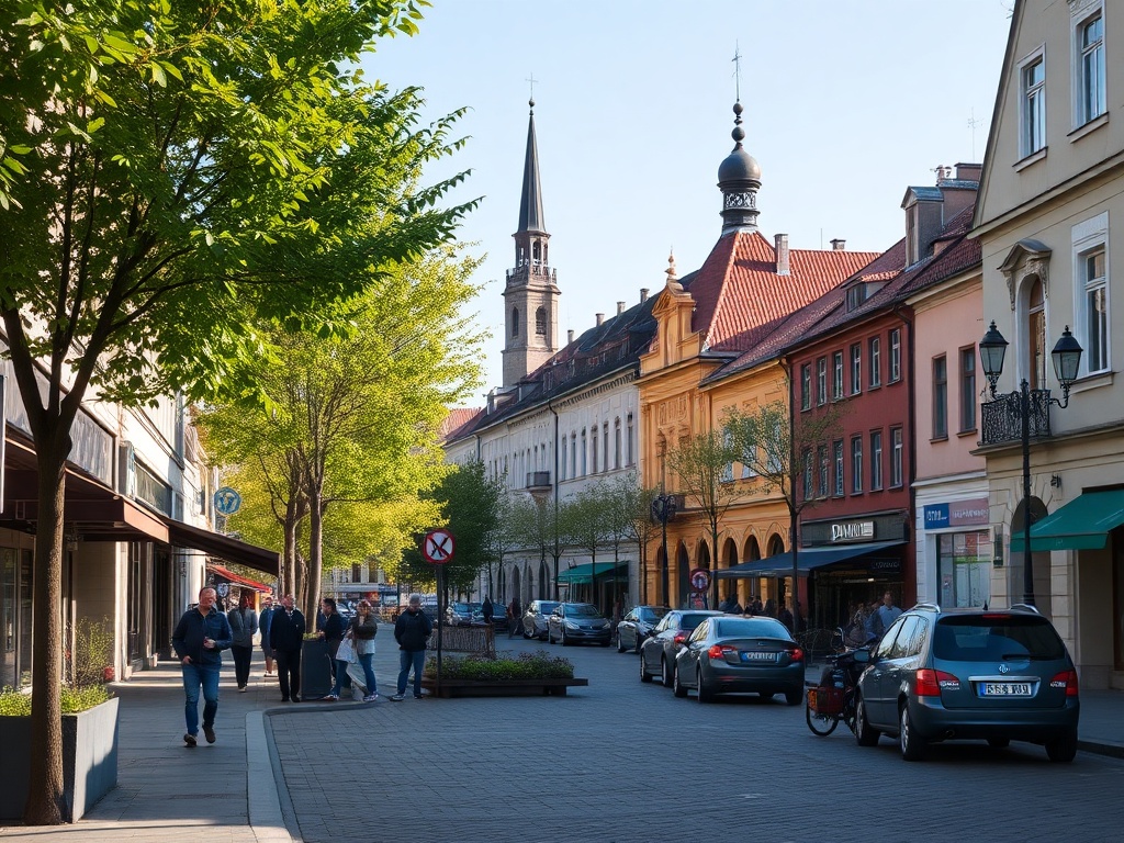 Tablica informacyjna Urzędu Miasta Rzeszowa informująca o zmianach w Punktach Obsługi Mieszkańców