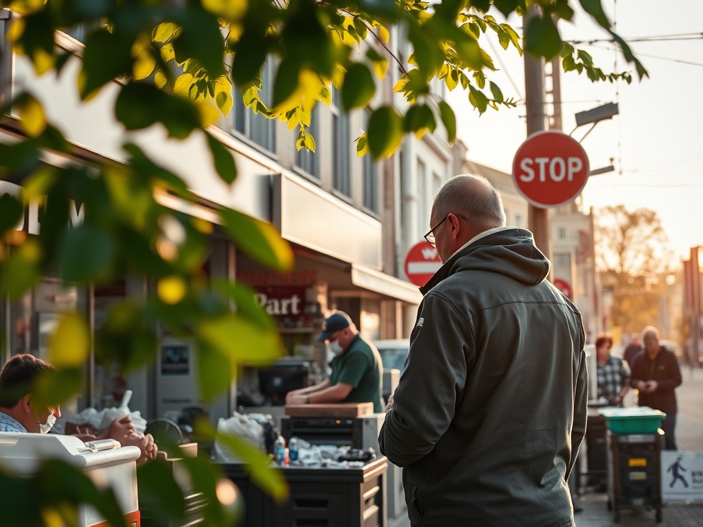 Grafika przedstawiająca drona wylatującego z nowoczesnego budynku Podkarpackiego Centrum Kompetencji w Rzeszowie